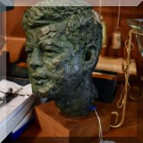 A46. Alva Studio reproduction of JFK bust by Robert Berks. 12”h 